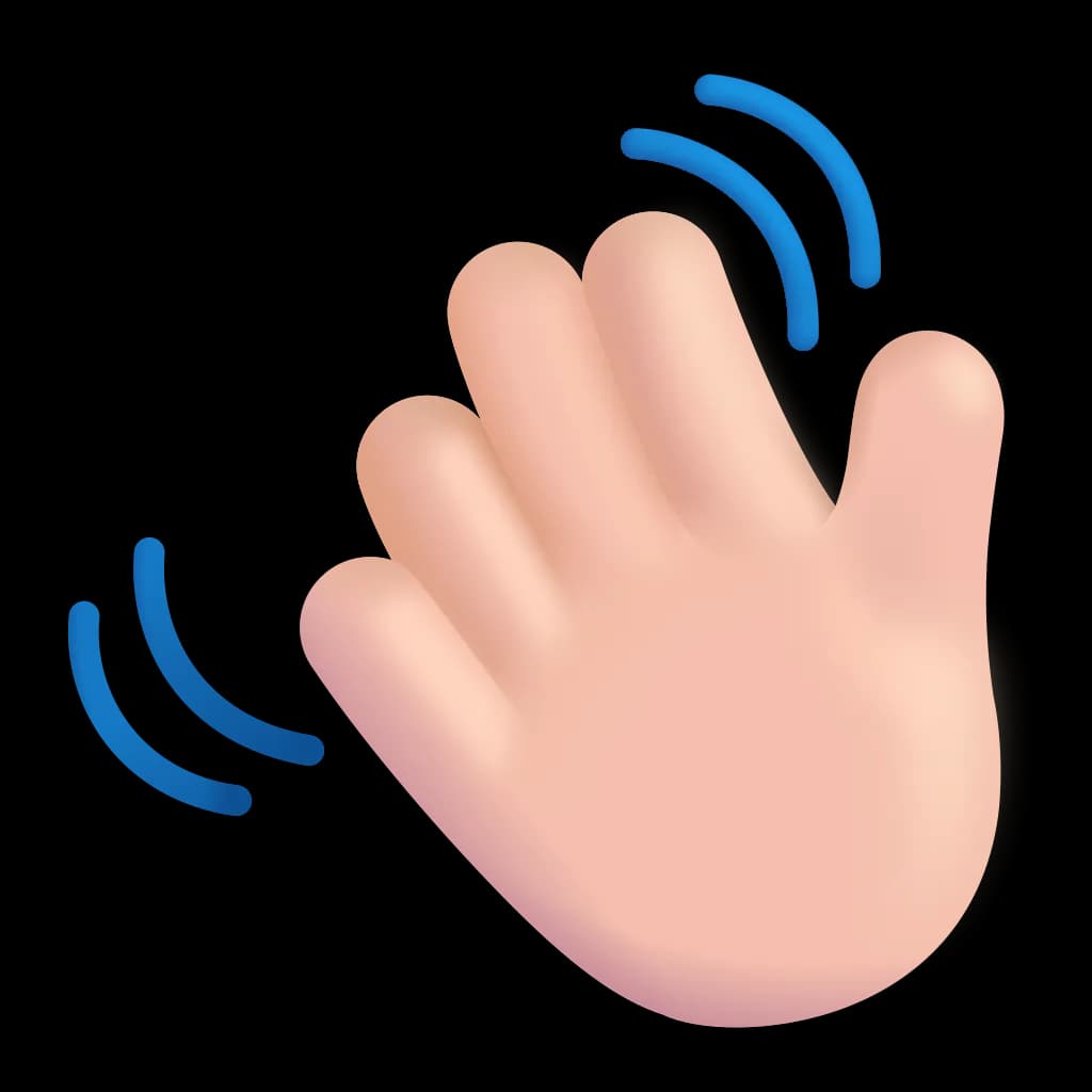 Hand waving illustration